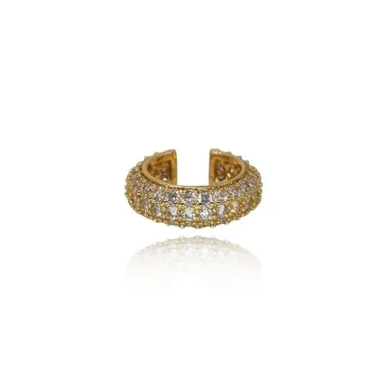 ShopShop.gr Σκουλαρίκι ear cuff με κρύσταλλα σκουλαρίκι χωρίς τρύπα χρυσό ear cuff με κρύσταλλα